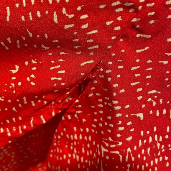 LRL Ralph Lauren Red Tan Long Sleeve Button Popover Split Hem Tunic Top Size S - Picture 8 of 13